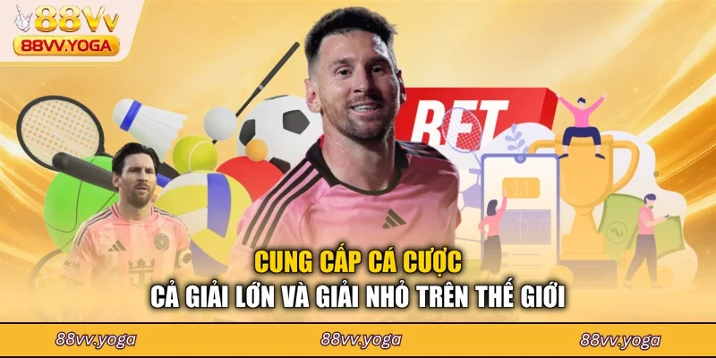 Cung cấp cá cược cả giải lớn và giải nhỏ trên thế giới
